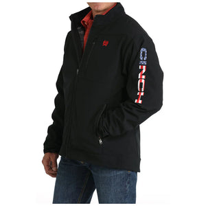 Men's Bonded Jacket - Black Patriotic