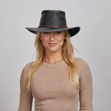 American Hat Makers Midnight Rider Leather Outback Hat