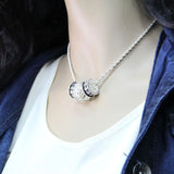 Crystal Shine Three Ring Necklace