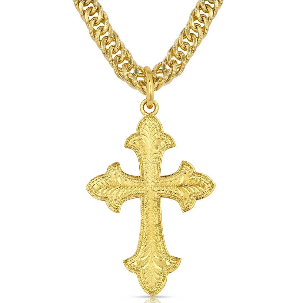 Harvest Moon Cross Necklace