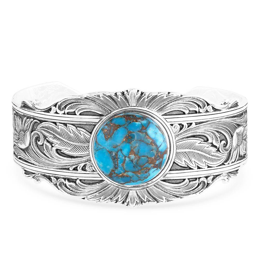 Sheridan Silver Blue Turquoise Cuff Bracelet