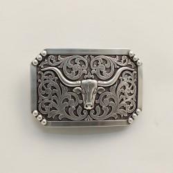 Nocona Mens Rectangle Smooth Edge Longhorn