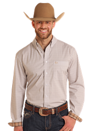 Panhandle Long Sleeve Mens Long Sleeve 2 pocket snap shirt