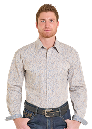 Rock & Roll Mens 2 pocket Floral Print Snap Shirt