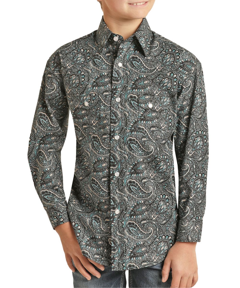 Cowboy Boys' Paisley Snap Shirt