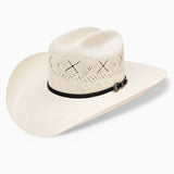 Resistol 20X All My Ex's straw cowboy hat with perforated design and black band, inspired by George Strait.