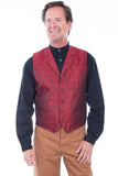 SCULLY - Men's Classic Paisley Red Vest #RW093