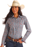 Panhandle - Womens Long Sleeve Print 2 Pocket Snap shirt