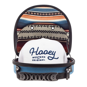 Hooey Cap Carrier -Denim Blue w/ Aztec Interior