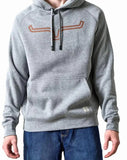 Kimes Ranch Mens Outlier Hoodie in gray with logo, showcasing casual style and comfort for everyday wear.