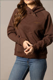 Kimes Ranch Ladies Ella Button Hoodie Brown