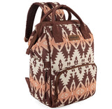 Wrangler Aztec Printed Callie Backpack - Brown
