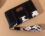 Wrangler Cow Print Wallet -Black