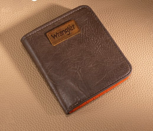 Wrangler Solid Color Small BI-Fold Wallet RFID Card Holder - Dark Khaki