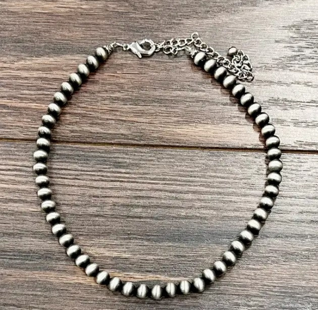 Handmade 16" 8mm Navajo Necklace