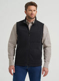 Wrangler Men's George Strait Zip Front Solid Knit Vest