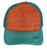 CATCHFLY™ Embroidered Roadrunner Desert Landscape Baseball Cap