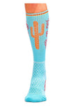 Lucky Chuck Take the Risk Turquoise Performance Socks