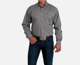 Cinch Long Sleeve Classic Gray with Red Logo Shirt