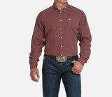 Cinch Western Shirt Mens Long Sleeve Square Check Red MTW1105992