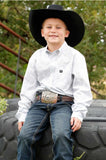 Cinch White Paisley Print - Youth Boys Shirt