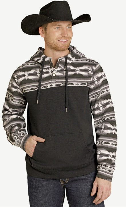 Rock & Roll Mens Aztec Block Hoodie