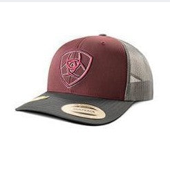 Ariat Cap Two Tone Shield Burgundy