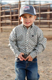 Cinch Toddler Long Sleeve Geometric Print Shirt