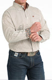 Cinch Mens Cream Stripe Button Down Shirt