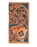 Hooey "Gambler" Tan Playing Card Embossed Rodeo Wallet