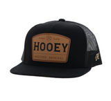 Hooey "Trip" Hat Black w/ Tan & Brown Leather Patch