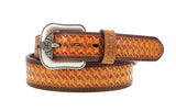Hooey "Hooey Hands-Up" Classic Hooey Belt Natural / Brown Basket Weave