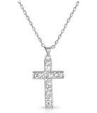 Heartfelt Faith Cross Necklace featuring a silver tone cross pendant on an adjustable chain.