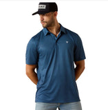 Ariat Mens All over print Dark Denim Short Sleeve Polo