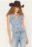 Wrangler Retro Womens Light Wash Denim Vest