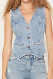 Wrangler Retro Womens Light Wash Denim Vest