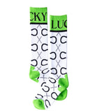 Lucky Chuck High Maintenance Cowgirl Kelly Green/ White Performance Boot Socks