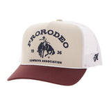 Hooey Prorodeo Hat Tan/White w/Blue Logo