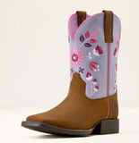 Ariat Youth Wild Bloom Western Boot - Mystic Lavender Floral