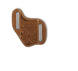 M & F Ariat Tooled Leather Pancake Knife Sheath - A1802844