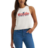 Wrangler Women's Graphic Festival Crop Tank - Egret White 112375847