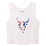 Wrangler Women's Graphic Slim Crop Tank - Bright White 112375856