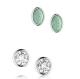 Montana Silversmiths Circle Four Post Earring Set | Turquoise Western Two-Pack