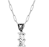 Montana Silversmiths Western Initial Necklace | Letter I | Silver Antique