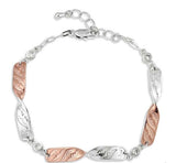 Montana Silversmiths Flatland Twister Bracelet | Silver & Rose Gold Western