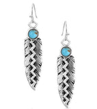 Montana Silversmiths Wild Lightning Dangle Earrings | USA Made Turquoise Western