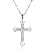 Montana Silversmiths Desert Radiance Cross Necklace | Crystal Silver Western Faith