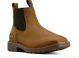Ariat Activator Chelsea Waterproof Men's Work Boot in Rye Brown color, showcasing premium leather and slip-on design.