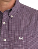 Cinch Men's Short Sleeve Print ArenaFlex Shirt – Purple