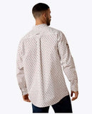 Ariat Men's Team Dallas Classic Fit Long Sleeve Shirt back view featuring detailed pattern.